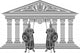 Two Titans and Temple Wall Decal