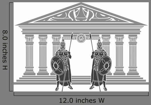 Two Titans and Temple Wall Decal