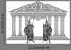 Two Titans and Temple Wall Decal