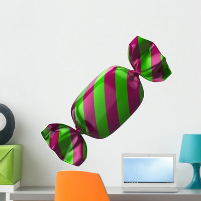 Candy over White Wall Decal shown on a wall