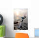 Single Fishing-rod Boat Wall Decal