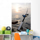 Single Fishing-rod Boat Wall Decal