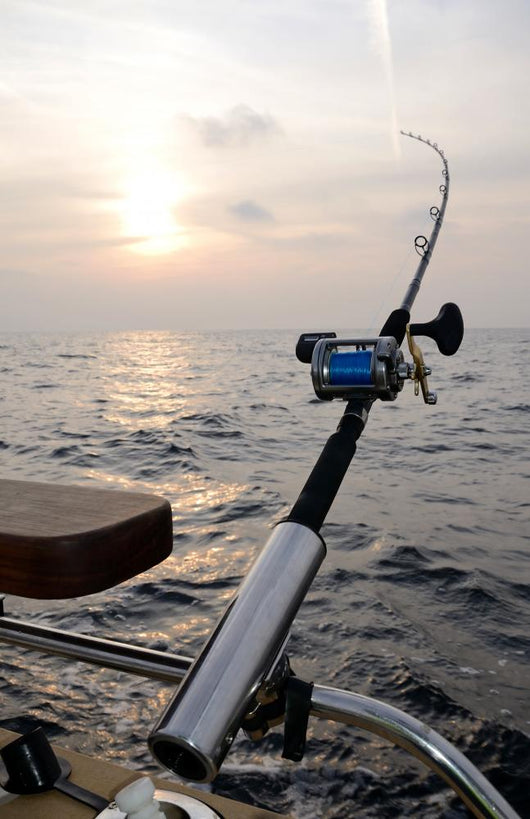 Single Fishing-rod Boat Wall Decal