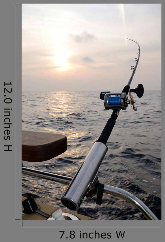 Single Fishing-rod Boat Wall Decal
