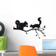 Squirrels Tree Branch Vector Wall Decal