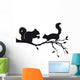 Squirrels Tree Branch Vector Wall Decal