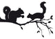 Squirrels Tree Branch Vector Wall Decal