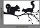 Squirrels Tree Branch Vector Wall Decal