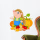Hedgehog with Harvest Wall Decal