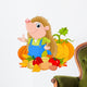 Hedgehog with Harvest Wall Decal