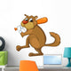 Cartoon Character Beaver Wall Decal