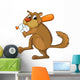 Cartoon Character Beaver Wall Decal