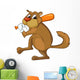 Cartoon Character Beaver Wall Decal