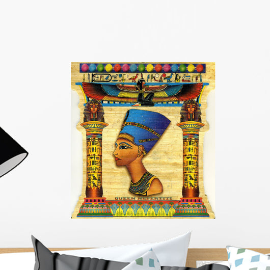 Queen Nefertiti Egyptian Papyrus Wall Decal