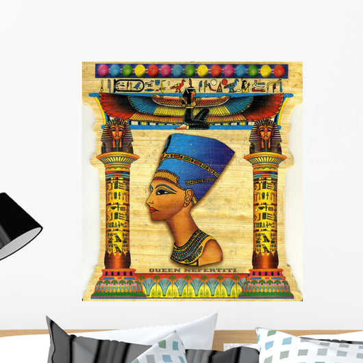 Queen Nefertiti Egyptian Papyrus Wall Decal