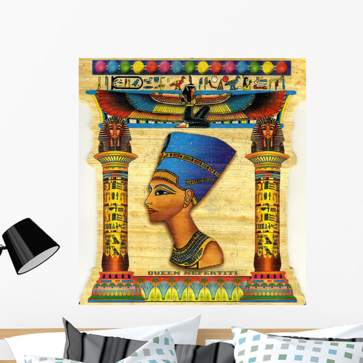 Queen Nefertiti Egyptian Papyrus Wall Decal