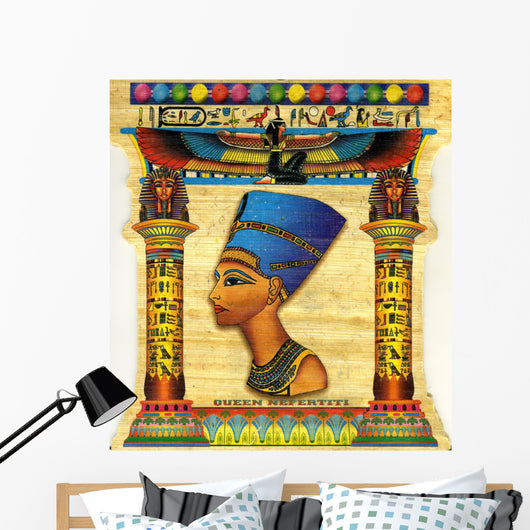 Queen Nefertiti Egyptian Papyrus Wall Decal