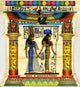 Isis and Nefertari Egyptian Papyrus Wall Decal