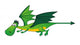 Flying Cartoon Dragon Wall Decal