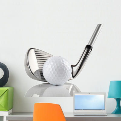 Golf Club 1 Wall Decal shown on a wall