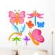 Colorful Butterfly Dragonfly Wall Stickers Wall Decal