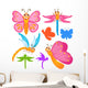 Colorful Butterfly Dragonfly Wall Stickers Wall Decal