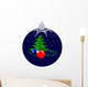 Dark Blue Xmas Ball Wall Decal