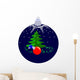 Dark Blue Xmas Ball Wall Decal