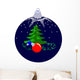 Dark Blue Xmas Ball Wall Decal