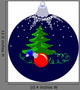 Dark Blue Xmas Ball Wall Decal