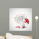 Open Gift with Fireworks Wall Decal