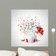 Open Gift with Fireworks Wall Decal
