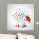 Open Gift with Fireworks Wall Decal