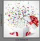 Open Gift with Fireworks Wall Decal