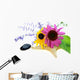 Pink Yellow and Purple Wall Decal