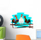 Three Poyuschyh Cock Wall Decal