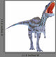 Blue Majungasaurus Crying Wall Decal