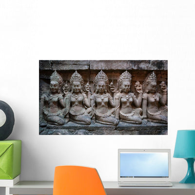 Wall Relief Angkor Thom Wall Decal shown on a wall
