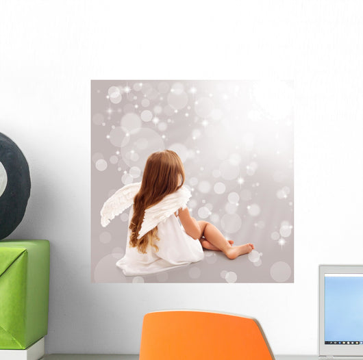 Little Angel Thinking Divine Wall Decal