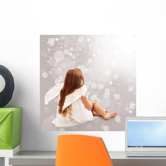Little Angel Thinking Divine Wall Decal