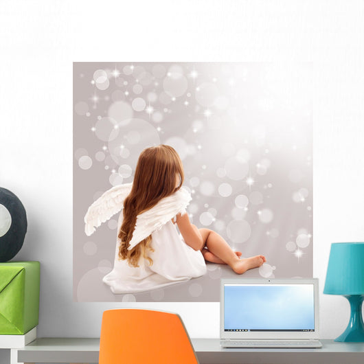 Little Angel Thinking Divine Wall Decal