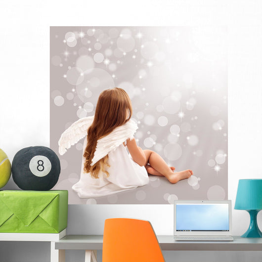 Little Angel Thinking Divine Wall Decal