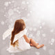 Little Angel Thinking Divine Wall Decal
