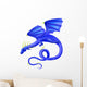 Flying Blue Dragon Wall Decal