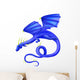 Flying Blue Dragon Wall Decal
