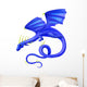 Flying Blue Dragon Wall Decal