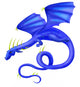 Flying Blue Dragon Wall Decal