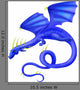 Flying Blue Dragon Wall Decal