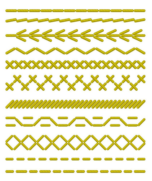 Sewing Stitches Seamless Borders Wall Decal
