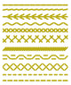 Sewing Stitches Seamless Borders Wall Decal